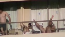 Sex on a balcony in ibiza